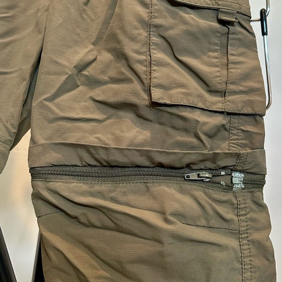 Boys convertible hiking pants zip off shorts size medium olive - Picture 4 of 9